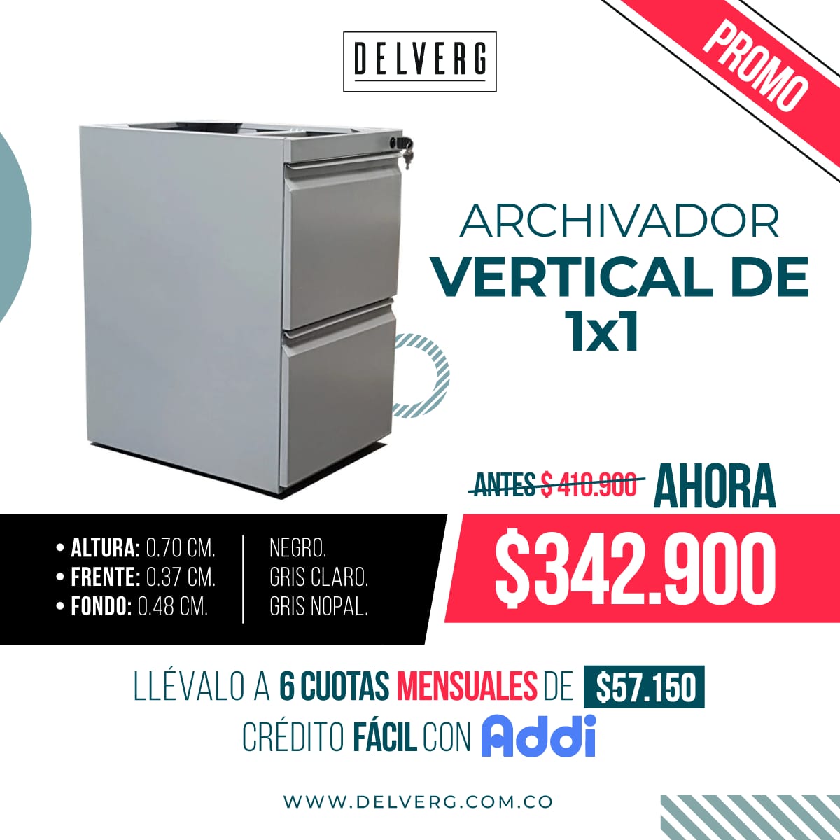 ARCHIVADOR VERTICAL DE 1*1