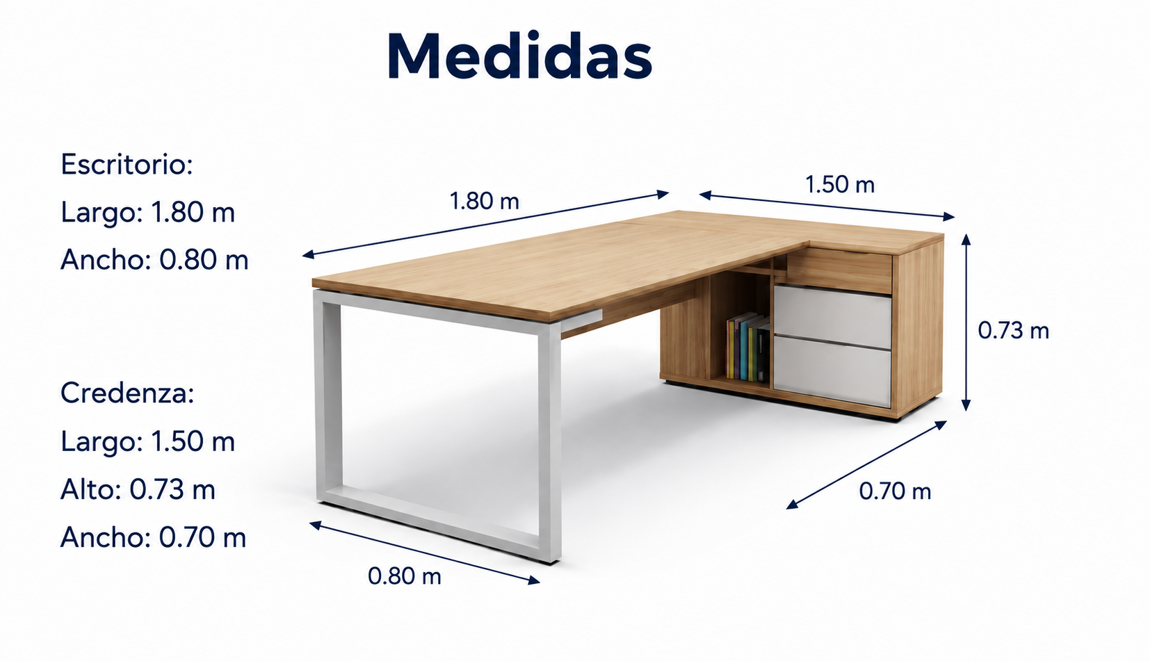 ESCRITORIO GERENCIAL CREDENZA