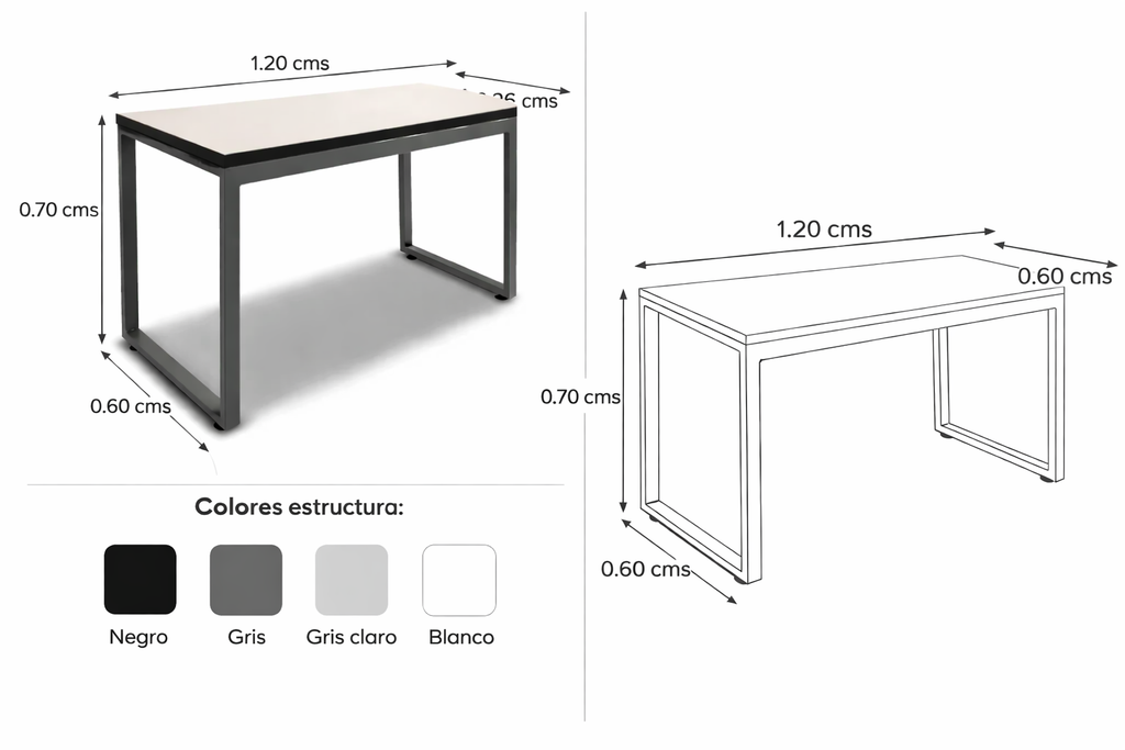 Escritorio basico 1.20 cm