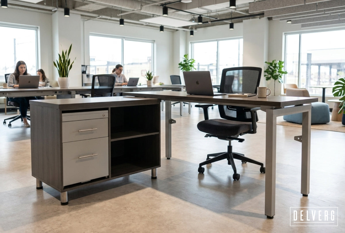 Escritorio gerencial con credenza N