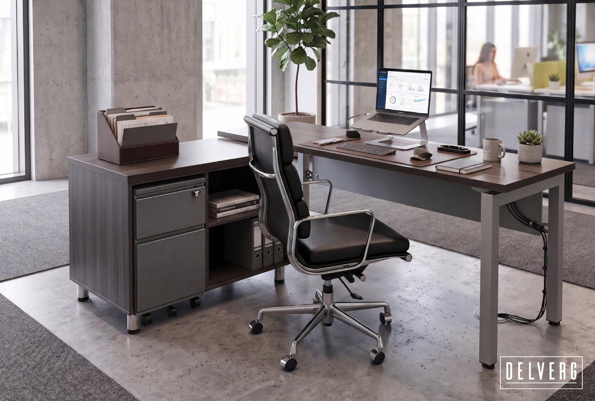 Escritorio gerencial con credenza N