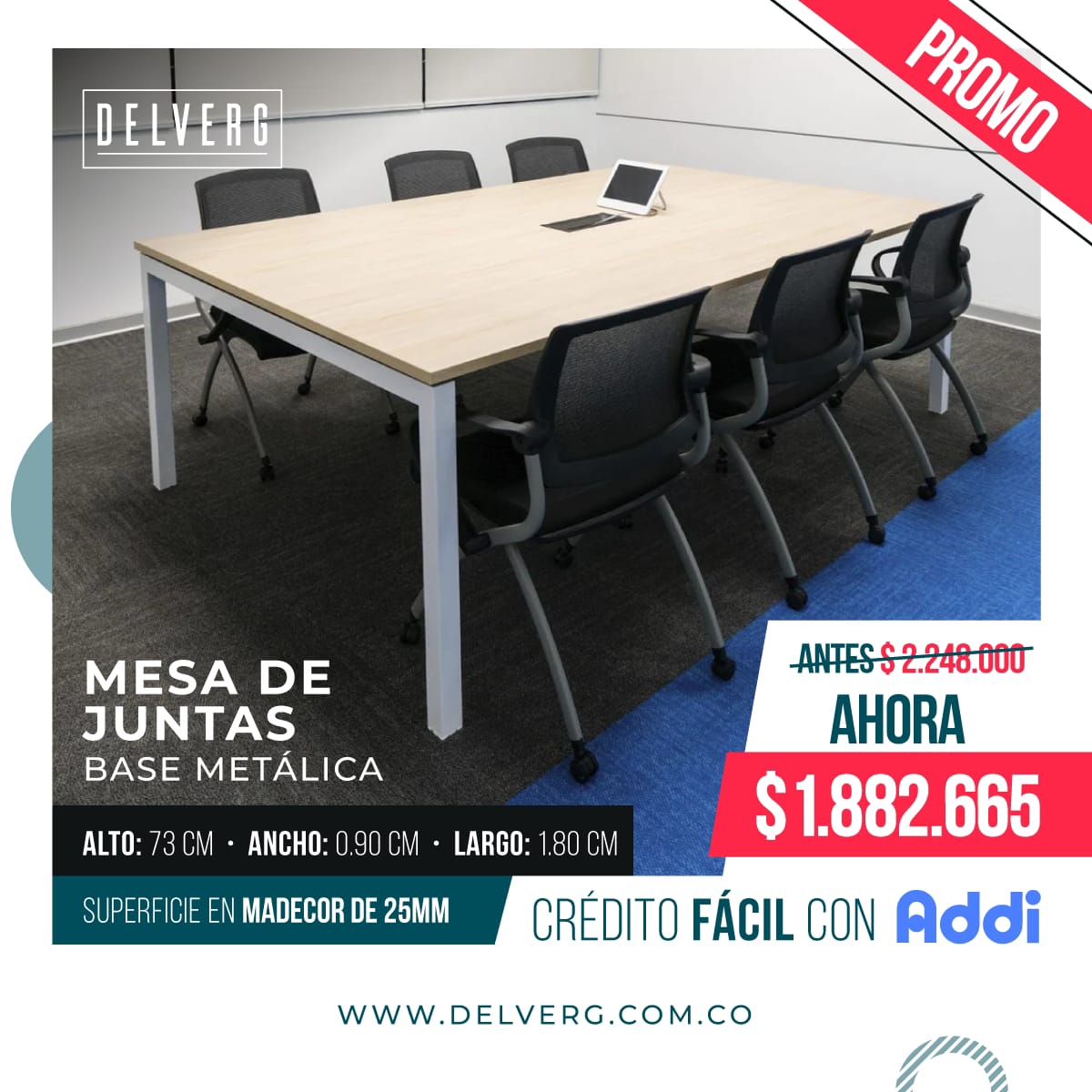 MESA DE JUNTAS BASE METALICA